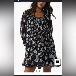 Free people Black Camella Mini Dress